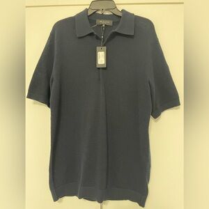 rag & bone Navy Polo Shirt